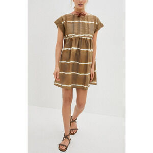 Anthropologie Corey Lynn Calter Brigid Tunic Dress Womens XS Green Striped